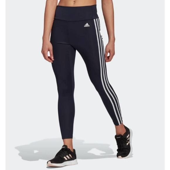 Adidas Aeroready Black 7/8 High Rise Leggings Size Medium NEW NWT - Picture 1 of 10